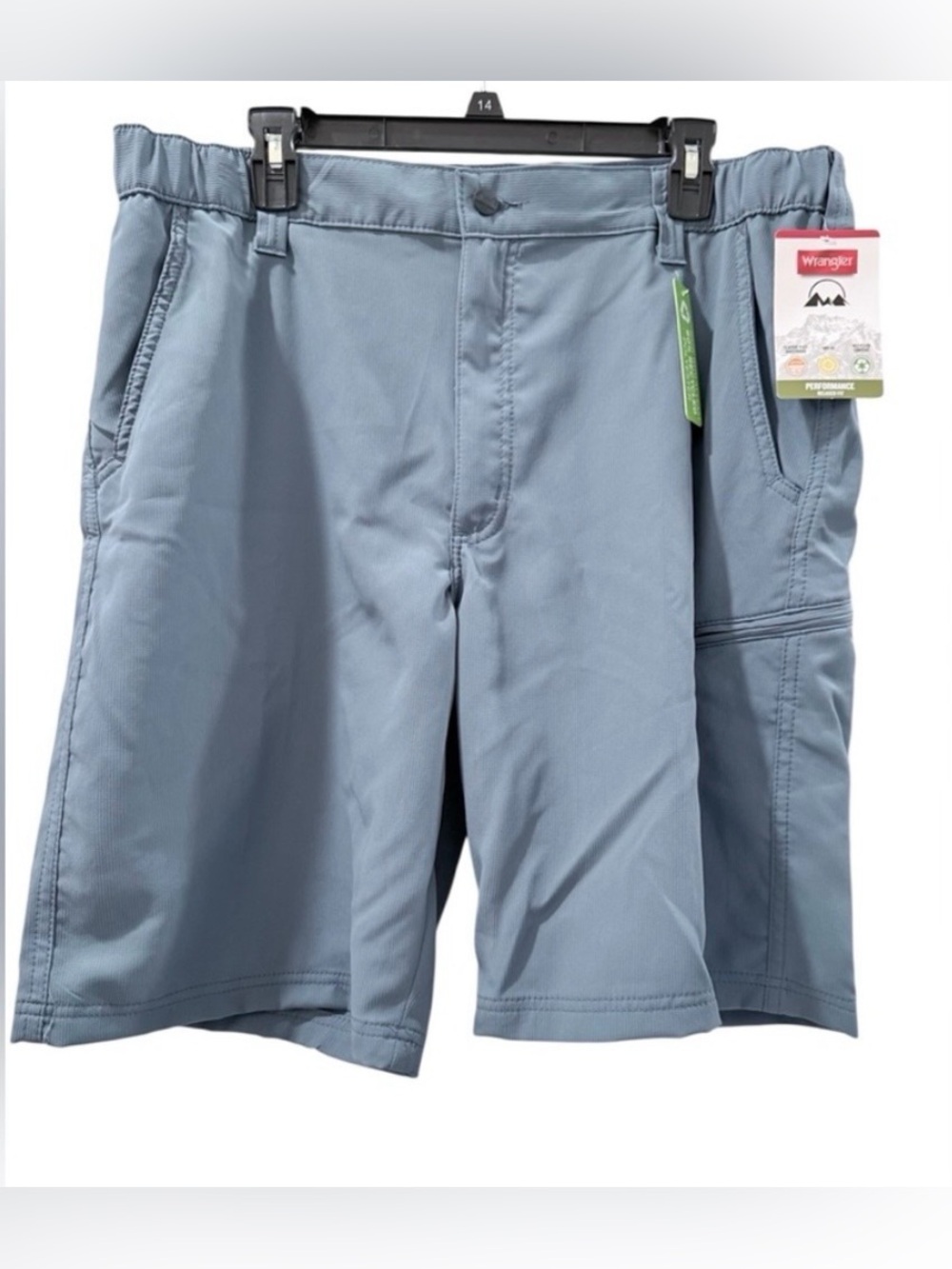 NWT Wrangler Performance men’s 36 relaxed fit blue shorts